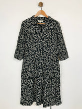 Load image into Gallery viewer, Seasalt Cornwall Women&#39;s Cotton Floral A-Line Dress | UK12 | Black
