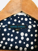 Load image into Gallery viewer, Sophie Dundas Women&#39;s Polka Dot Button-Up Shirt | M/L | Blue
