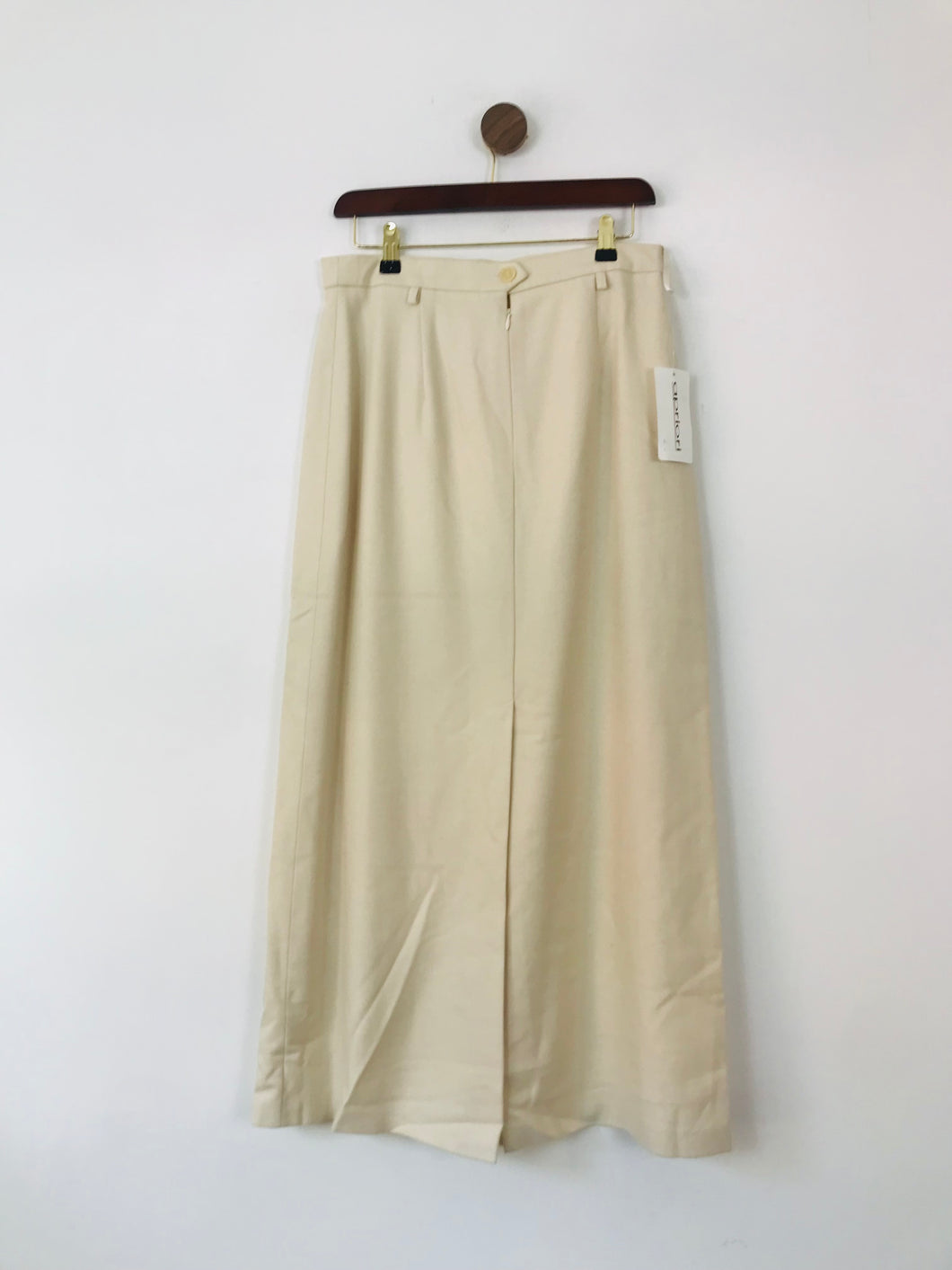 Apriori Women's Wool Blend Maxi Pencil Skirt NWT | UK14 | Beige