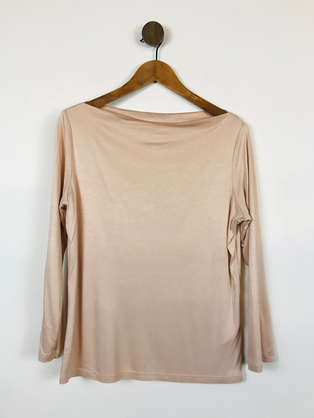 Reiss Women's High Neck Long Sleeve Blouse | M UK10-12 | Pink