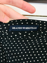 Load image into Gallery viewer, Brandy Melville Women&#39;s Polka Dot Wrap Mini Skirt | S UK8 | Black
