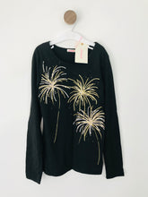 Load image into Gallery viewer, Billieblush Kid&#39;s Firework Sequin Long Sleeve T-Shirt NWT | 10 Years | Black
