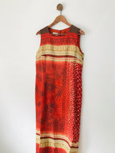 Load image into Gallery viewer, Bianca Women&#39;s Linen Patterned Maxi Dress | UK14 | Multicolour

