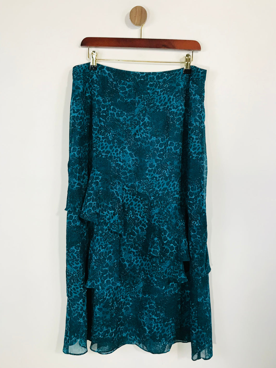 Whistles Women's Ruffle Midi Skirt | UK14 | Blue
