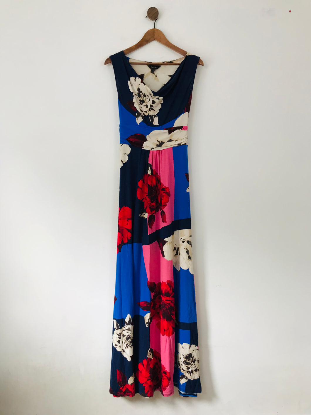 Phase Eight Women's Floral Colour Block Maxi Dress | UK12 | Multicolour