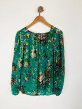 Load image into Gallery viewer, Almost Famous Women&#39;s Boho Velvet Blouse  | UK10 | Green
