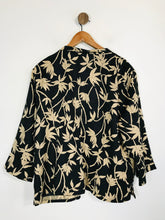 Load image into Gallery viewer, Fusion Women&#39;s Silk Floral Blazer Jacket | UK3X | Black
