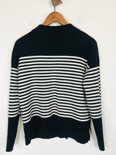 Load image into Gallery viewer, Hobbs Women&#39;s Striped High Neck Jumper | M UK10-12 | Blue
