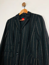 Load image into Gallery viewer, Olsen Women&#39;s Wool Striped Overcoat Coat | UK14 | Grey
