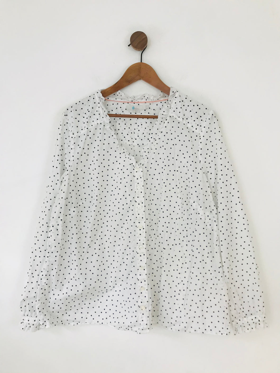 Boden Women's Polka Dot Button Up Blouse | UK22 | White