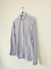 Load image into Gallery viewer, T.M. Lewin Women’s Check Gingham Long Sleeve Shirt | UK8 | Blue
