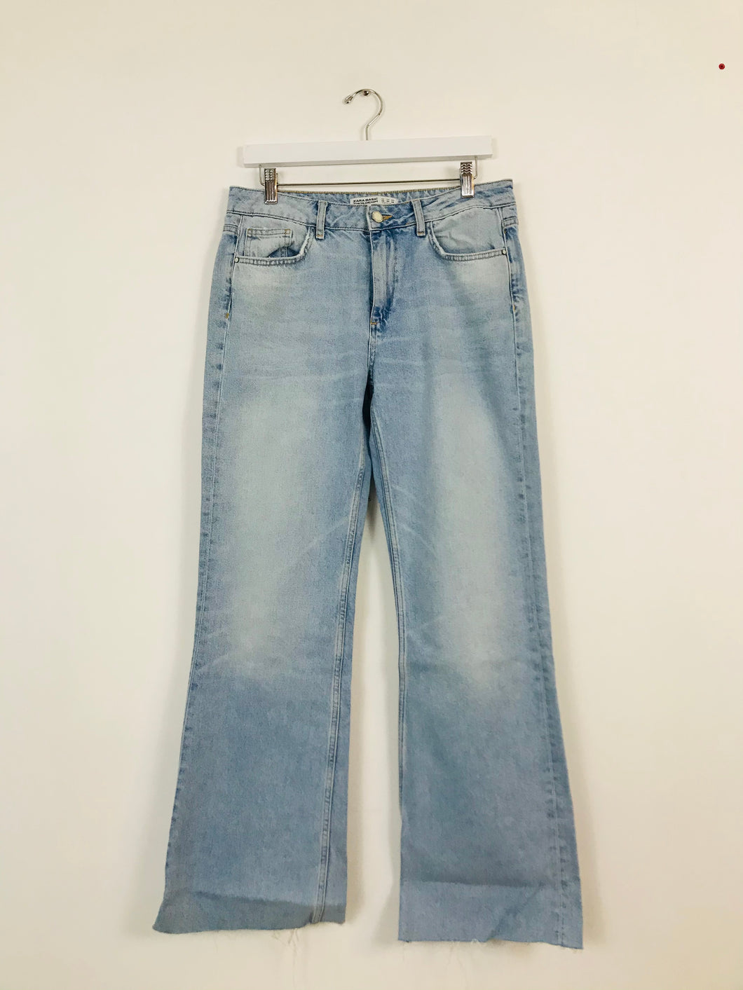Zara Women’s Flared Wide Leg Jeans | 38 UK10 | Light Blue