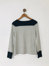 Load image into Gallery viewer, French Connection Women’s Long Sleeve Breton Top | M UK10-12 | White Blue
