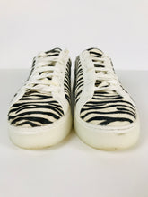 Load image into Gallery viewer, Zara Women&#39;s Faux Fur Zebra Platform Trainers | EU39 UK6 | White
