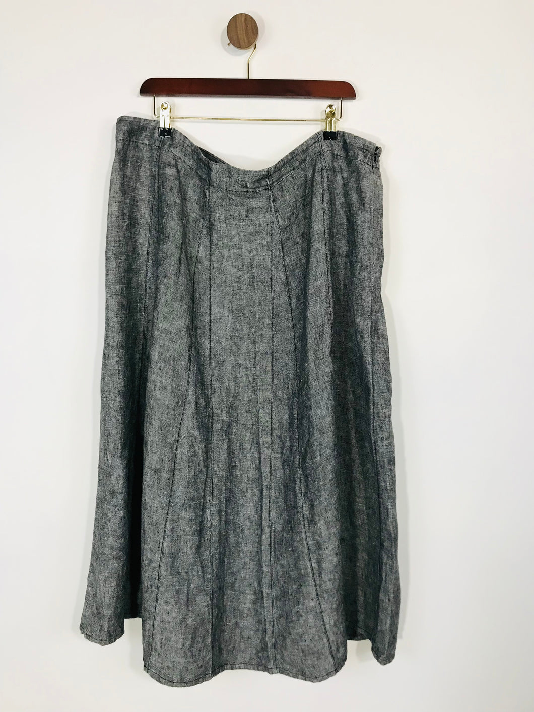East Women's Linen Maxi Skirt | UK20 | Grey