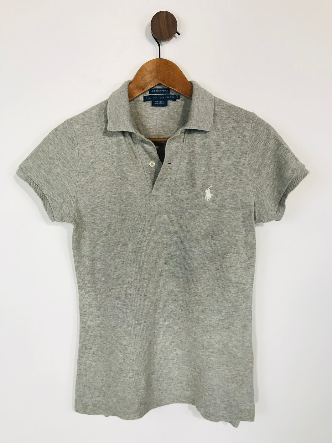 Ralph Lauren Women's Cotton Polo Shirt | S UK8 | Grey