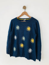 Load image into Gallery viewer, White Stuff Women&#39;s Embroidered Knit Jumper | UK16 | Blue

