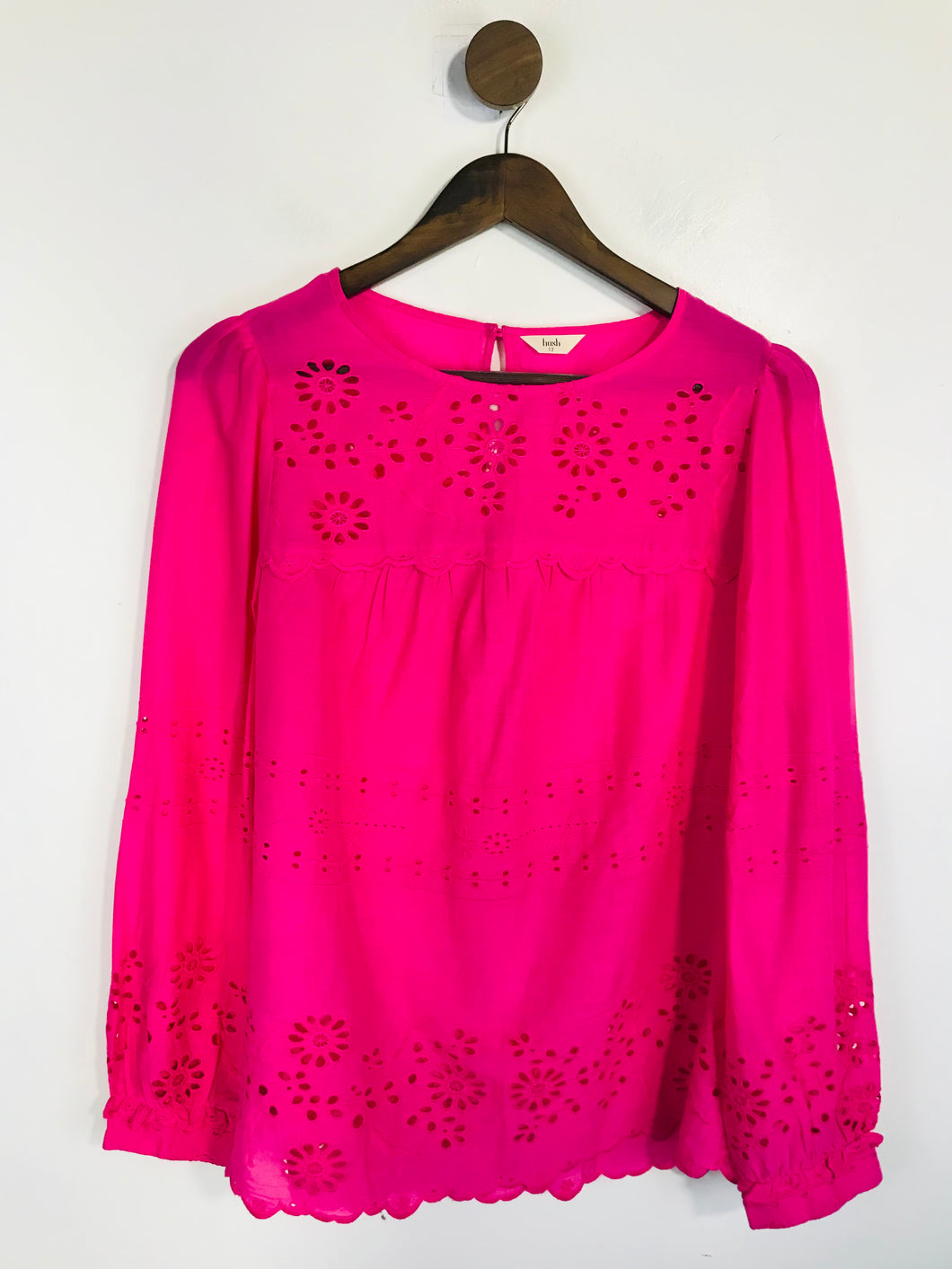 Hush Women's Embroidered Blouse | UK12 | Pink