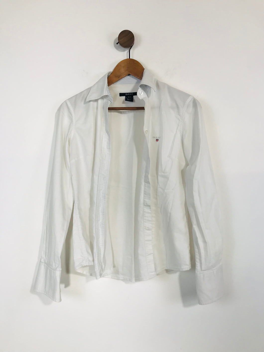 Gant Women's Cotton Long Sleeve Fitted Button-Up Shirt | UK10 | White
