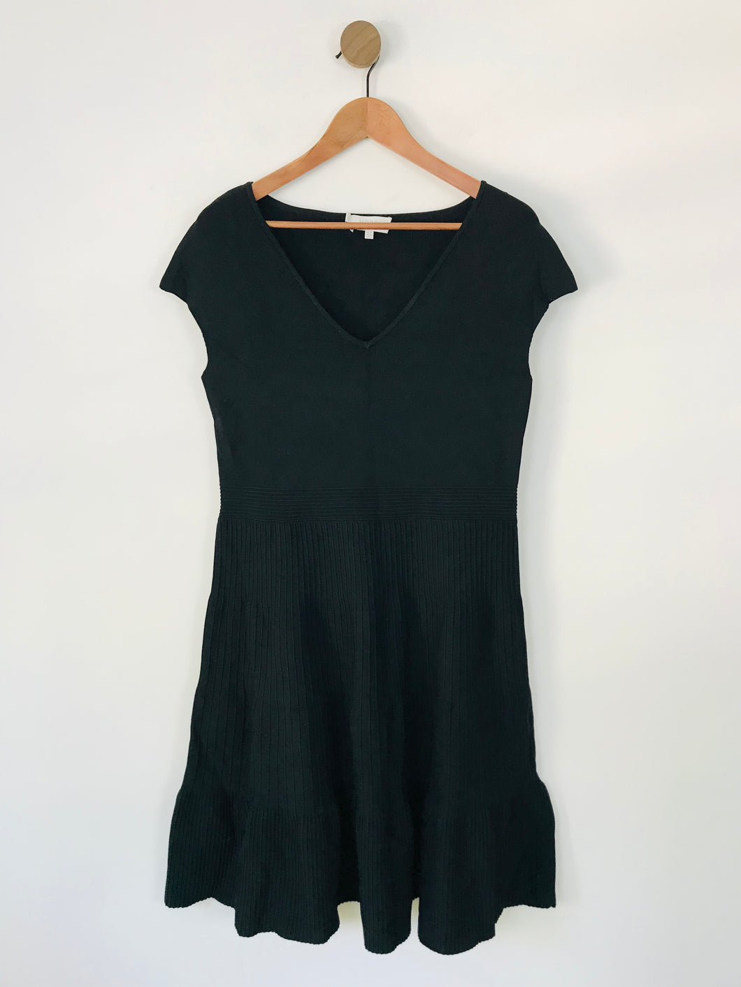 Hobbs Women's A-Line Knit Midi Dress | UK14 | Black
