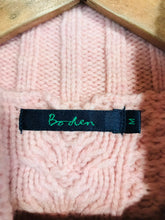 Load image into Gallery viewer, Boden Women&#39;s Quarter Zip Cable Knit Jumper | M UK10-12 | Pink

