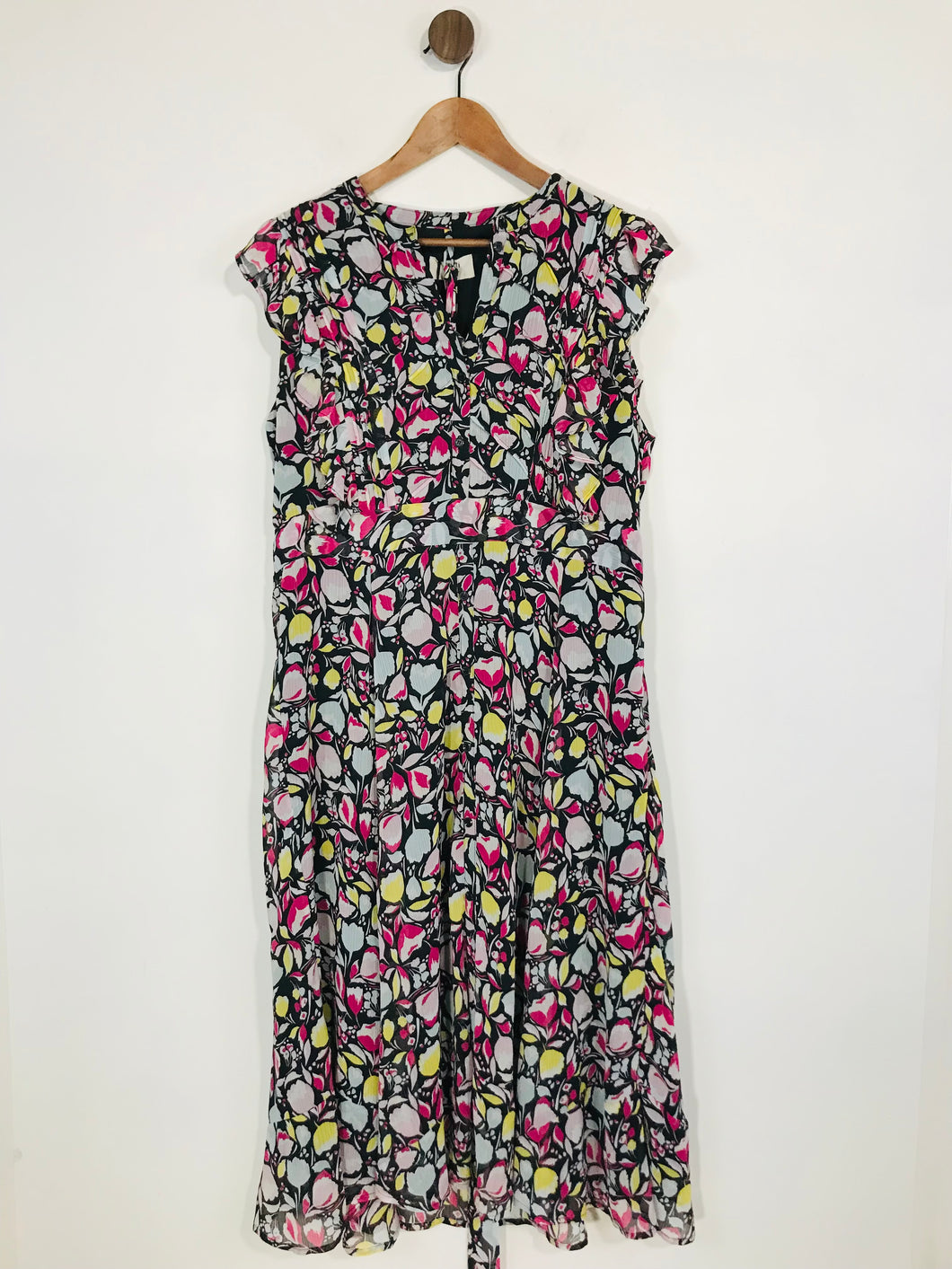 Hush Women's Floral Frill Sheath Dress | UK14  | Multicolour