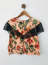 Load image into Gallery viewer, Zara Women&#39;s Floral Lace Tank Top | L UK14 | Orange
