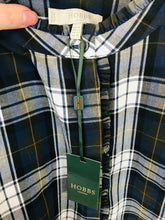 Load image into Gallery viewer, Hobbs Women’s Check Tartan Frill Half Button Shirt Blouse NWT | UK14 | Multi
