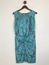 Load image into Gallery viewer, Saloni Women&#39;s Cowl Neck Pleated Sheath Dress | UK16 | Multicoloured
