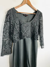 Load image into Gallery viewer, Great Plains Women&#39;s Lace Long Sleeve Mini Dress | S UK8 | Grey
