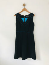 Load image into Gallery viewer, Ossie Clark Women&#39;s Embroidered A-Line Dress NWT | UK12 | Black
