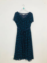 Load image into Gallery viewer, Jacques Vert Women&#39;s Polka Dot Midi A-Line Dress NWT | UK12 | Blue
