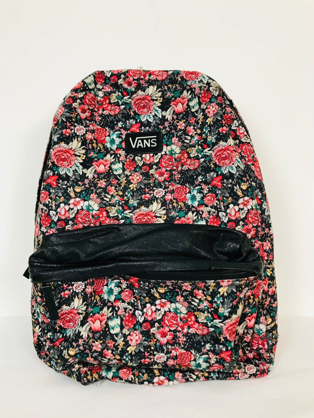 Vans Womens Floral Backpack Rucksack | Medium | Red