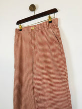 Load image into Gallery viewer, Zara Women&#39;s Gingham Wide Leg Trousers Culottes | S UK8 | Orange
