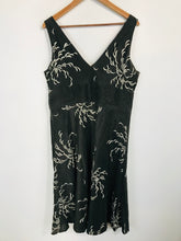Load image into Gallery viewer, Monsoon Women&#39;s Linen Silk A-Line Dress | UK18 | Brown
