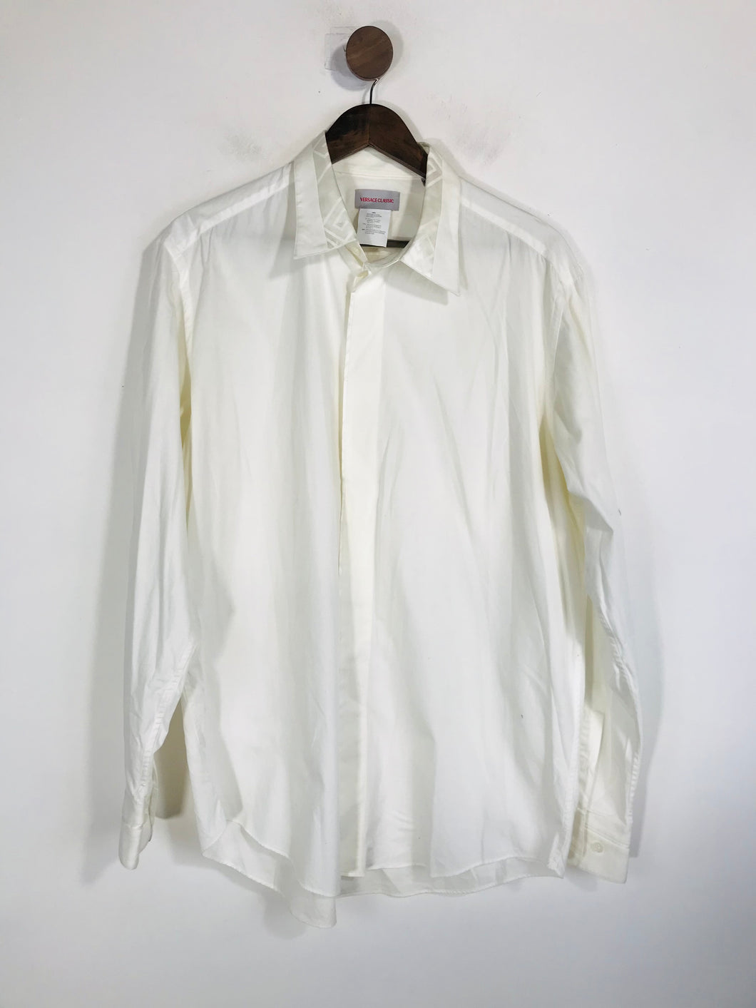 Versace Men's Smart Button-Up Shirt | IT43 | White