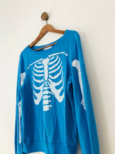Load image into Gallery viewer, Wildfox Women’s Graphic Skeleton Jumper | XS UK6 | Blue
