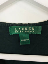 Load image into Gallery viewer, Ralph Lauren Women’s Sleeveless V-Neck Ruffle Tank Top | L | Black
