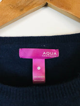 Load image into Gallery viewer, Aqua Women&#39;s 100% Cashmere Jumper | M UK10-12 | Blue
