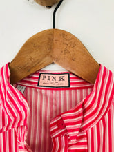 Load image into Gallery viewer, Thomas Pink Women&#39;s Striped Ruffle Button-Up Shirt | UK14 | Pink
