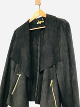 Load image into Gallery viewer, Biba Women&#39;s Faux Suede Zip Biker Jacket | UK18 | Brown
