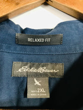 Load image into Gallery viewer, Eddie Bauer Men&#39;s Cotton Button-Up Shirt | XXL | Blue
