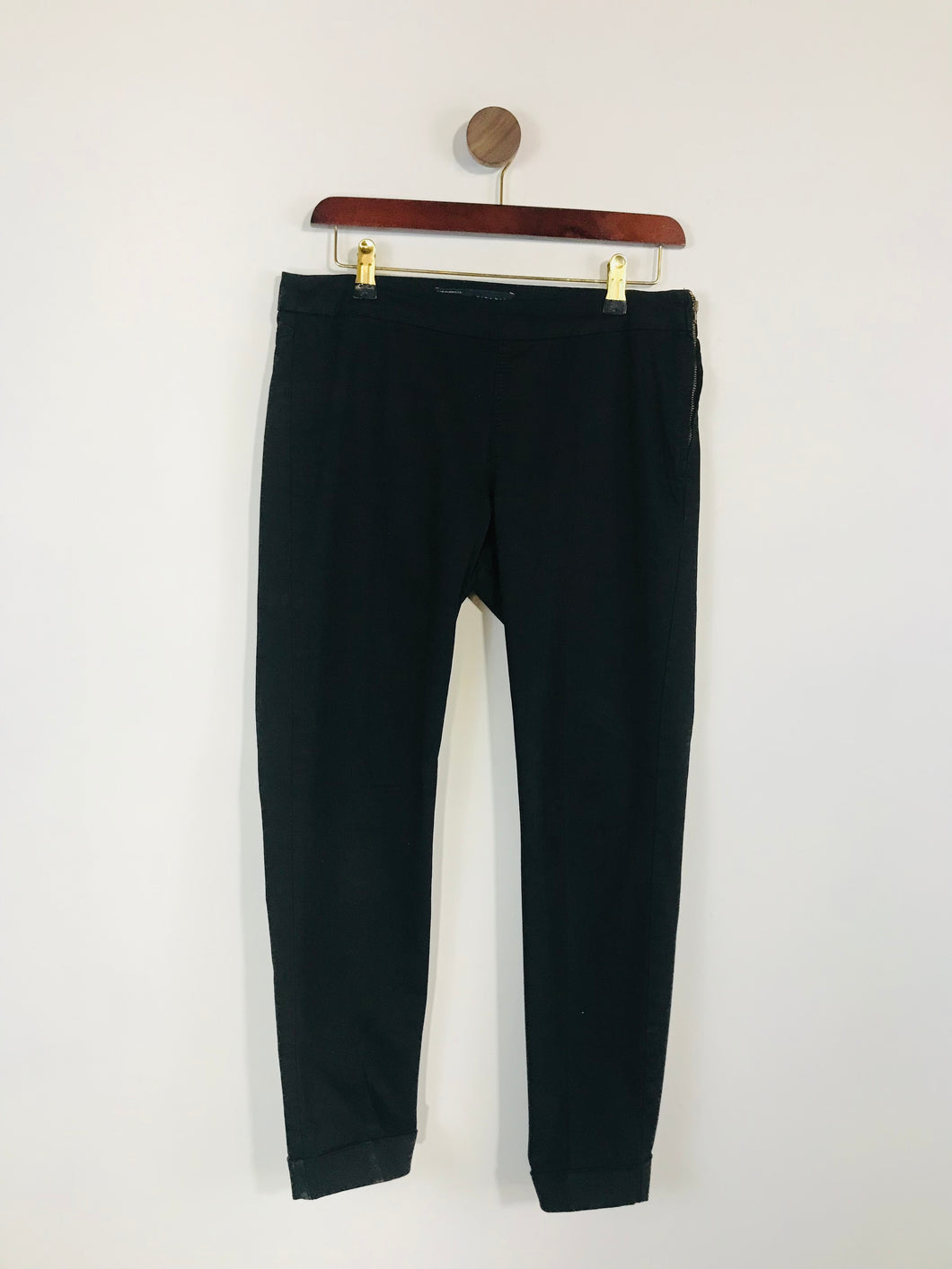 Zara Women's High Waisted Skinny Smart Trousers | M UK10-12 | Black
