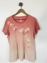 Load image into Gallery viewer, Uniqlo Women&#39;s Cotton Floral T-Shirt | XXL UK18-20 | Pink
