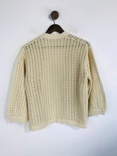 Load image into Gallery viewer, Arket Women&#39;s Crochet Short Sleeve Cardigan | S UK8 | Beige
