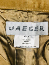 Load image into Gallery viewer, Jaeger Women&#39;s Suede Casual Trousers | UK8 | Beige
