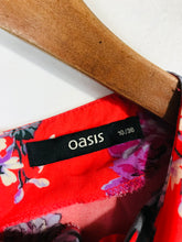 Load image into Gallery viewer, Oasis Women&#39;s Floral High Neck A-Line Dress | UK10 | Multicoloured
