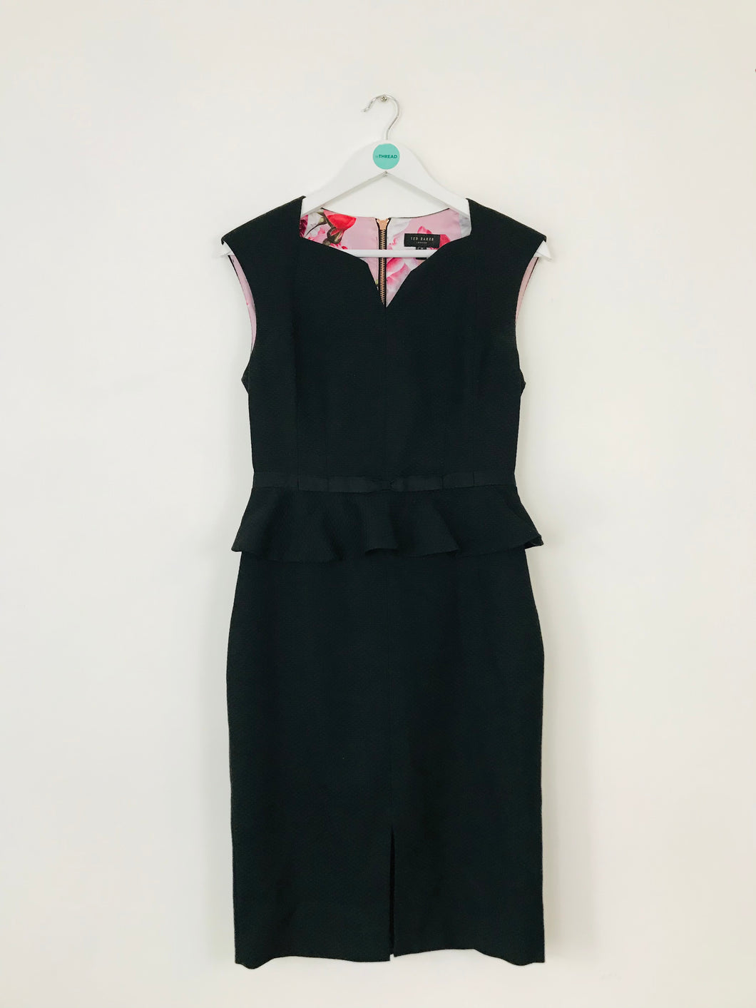 Ted Baker Women’s Peplum Sheath Dress | 2 UK12 | Black