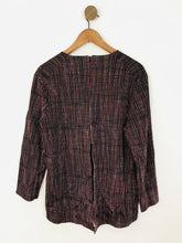 Load image into Gallery viewer, Cos Women&#39;s Check Long Sleeve Longline T-Shirt | M UK10-12 | Black
