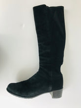 Load image into Gallery viewer, Stuart Weitzman for Russell &amp; Bromley Women&#39;s Suede Knee Boots | UK8.5 | Black
